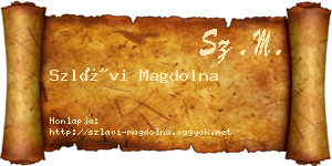 Szlávi Magdolna névjegykártya