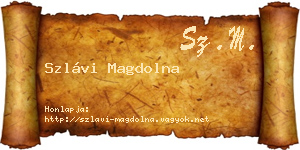 Szlávi Magdolna névjegykártya