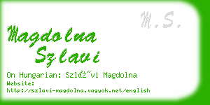 magdolna szlavi business card